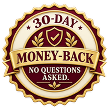 30-Day Money-Back Guarantee, No Questions Asked